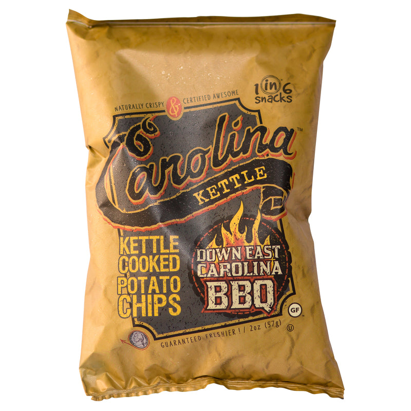 1 IN 6 SNACKS - 1 in 6 Snacks Carolina Down East BBQ Potato Chips 2 oz Bagged - Case of 20