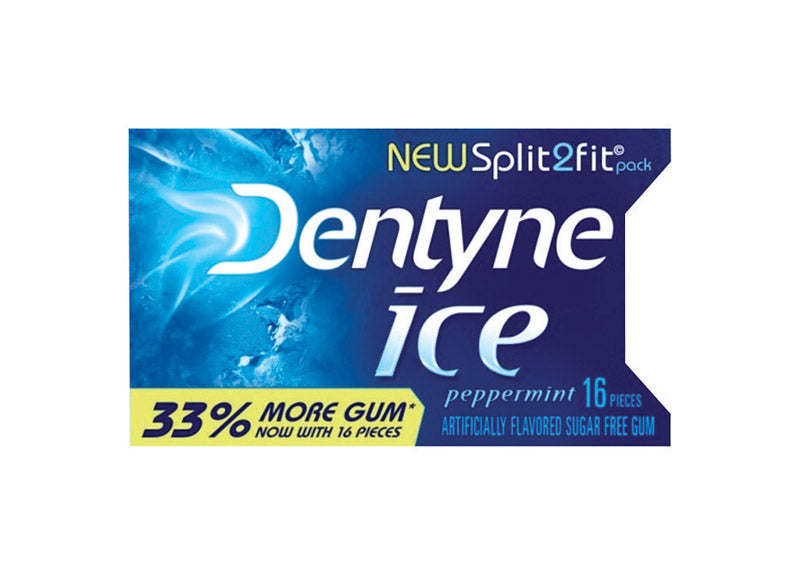 DENTYNE - Dentyne Ice Sugar Free Peppermint Chewing Gum 16 pk - Case of 9
