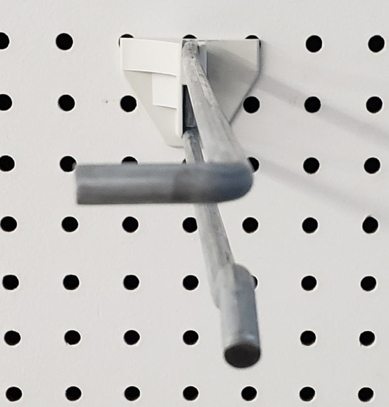QUICK BACK - 14 in. 250 Silver Metal Peg Board Hooks Peg Hook 50 pk