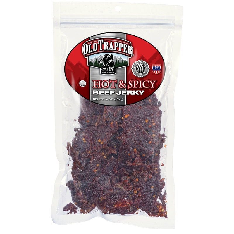 OLD TRAPPER - Old Trapper Hot & Spicy Beef Jerky 10 oz Bagged
