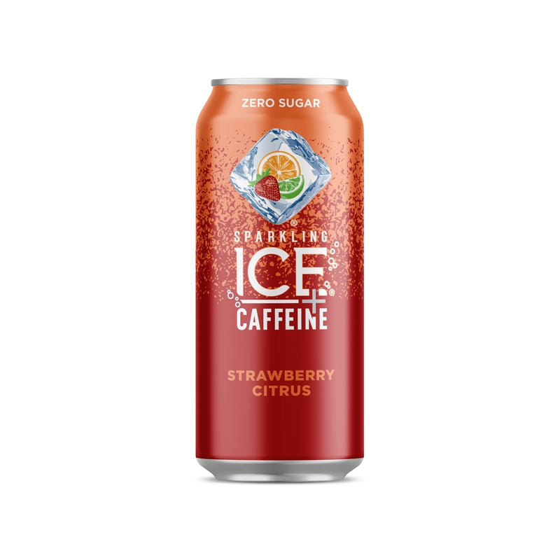 SPARKLING ICE - Sparkling Ice Strawberry Citrus Caffeine Beverage 16 oz 1 pk - Case of 12