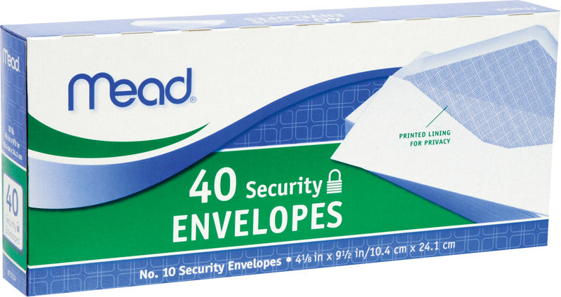 MEAD - Mead 9.5 in. W X 4.12 in. L No. 10 White Envelopes 40 pk - Case of 24