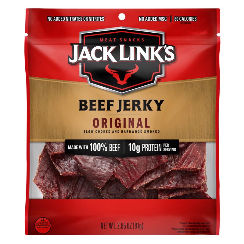 JACK LINK'S - Jack Link's Original Beef Jerky 2.85 oz Bagged - Case of 8
