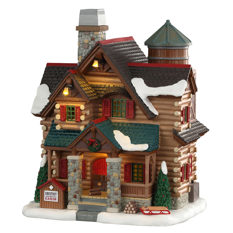 LEMAX - Lemax Multicolored Chestnut Cabin Christmas Village 9.5 in.
