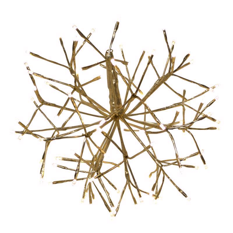 CELEBRATIONS - Celebrations Platinum LED Warm White Shimmer Sphere 16 in. Hanging Decor