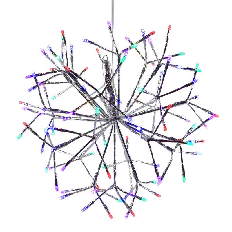 CELEBRATIONS - Celebrations Platinum LED Multi Shimmer Sphere 16 in. Hanging Decor