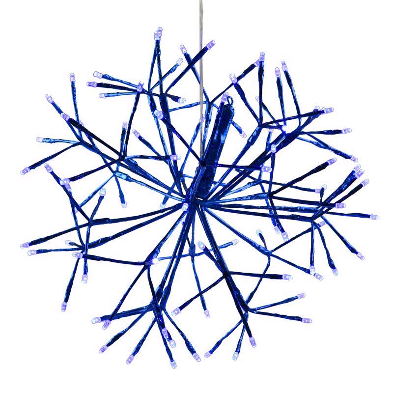 CELEBRATIONS - Celebrations Platinum LED Blue Shimmer Sphere 16 in. Hanging Decor