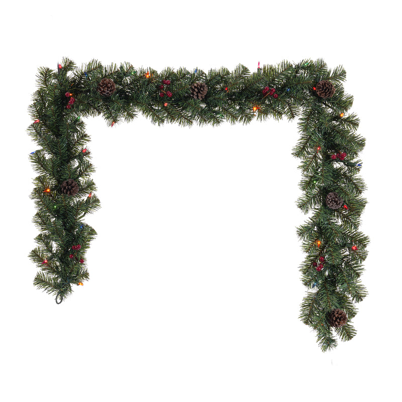 CELEBRATIONS - Celebrations 6 ft. L Incandescent Prelit Multicolored Northern Pine Christmas Garland