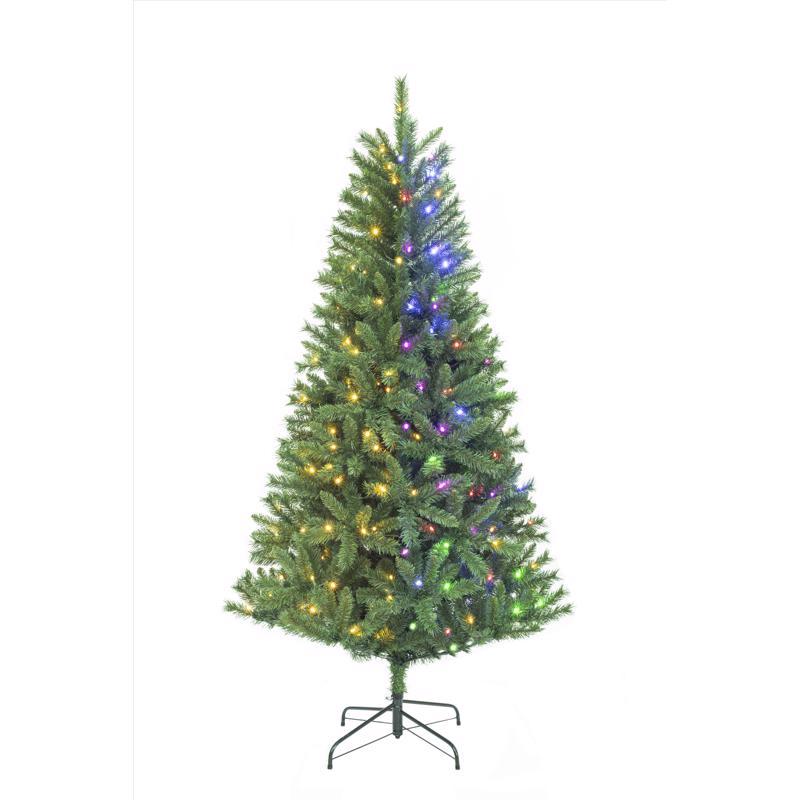 CELEBRATIONS - Celebrations 6-1/2 ft. Full LED 200 lights Mixed Pine Color Changing Christmas Tree