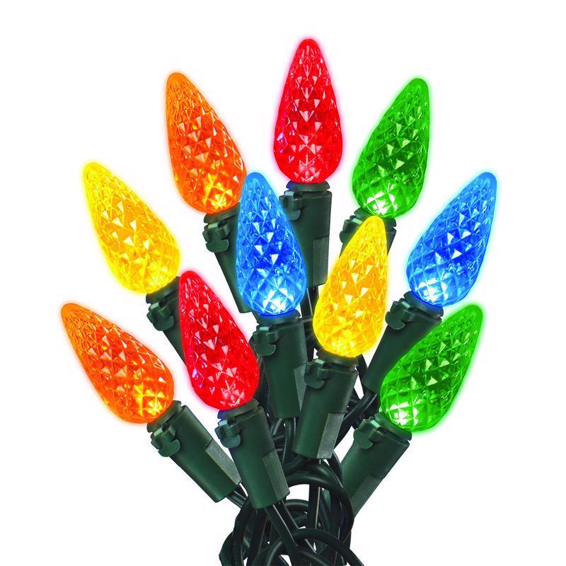 CELEBRATIONS - Celebrations Blue LED C6 Multicolored 300 ct String Christmas Lights 74.5 ft.