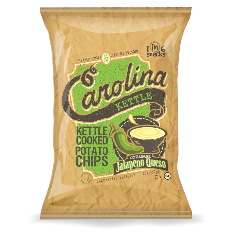 1 IN 6 SNACKS - 1 in 6 Snacks Carolina Cozumel Jalapeno Queso Kettle Cooked Potato Chips 2 oz Bagged - Case of 20