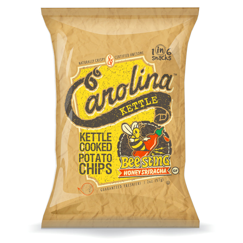 1 IN 6 SNACKS - 1 in 6 Snacks Carolina Honey Sriracha Kettle Cooked Potato Chips 2 oz Bagged - Case of 20