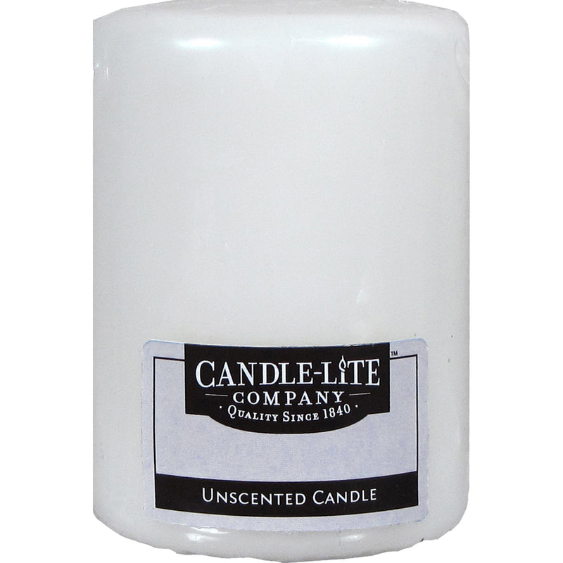 CANDLE-LITE - Candle-Lite White No Scent Pillar Candle - Case of 12