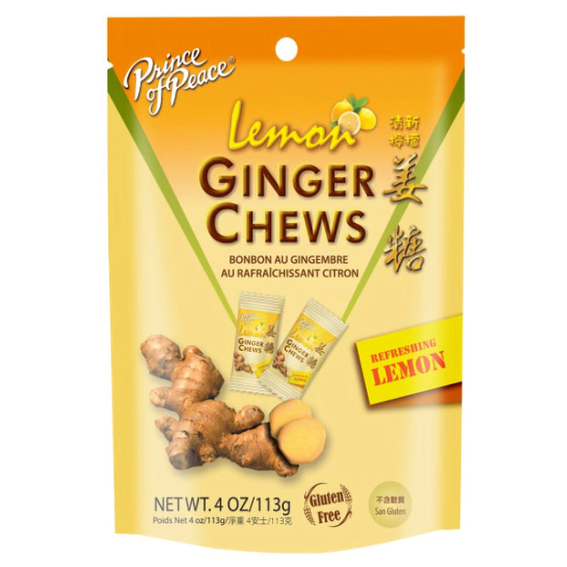 PRINCE OF PEACE - Prince of Peace Ginger/Lemon Chewy Candy 4 oz - Case of 12