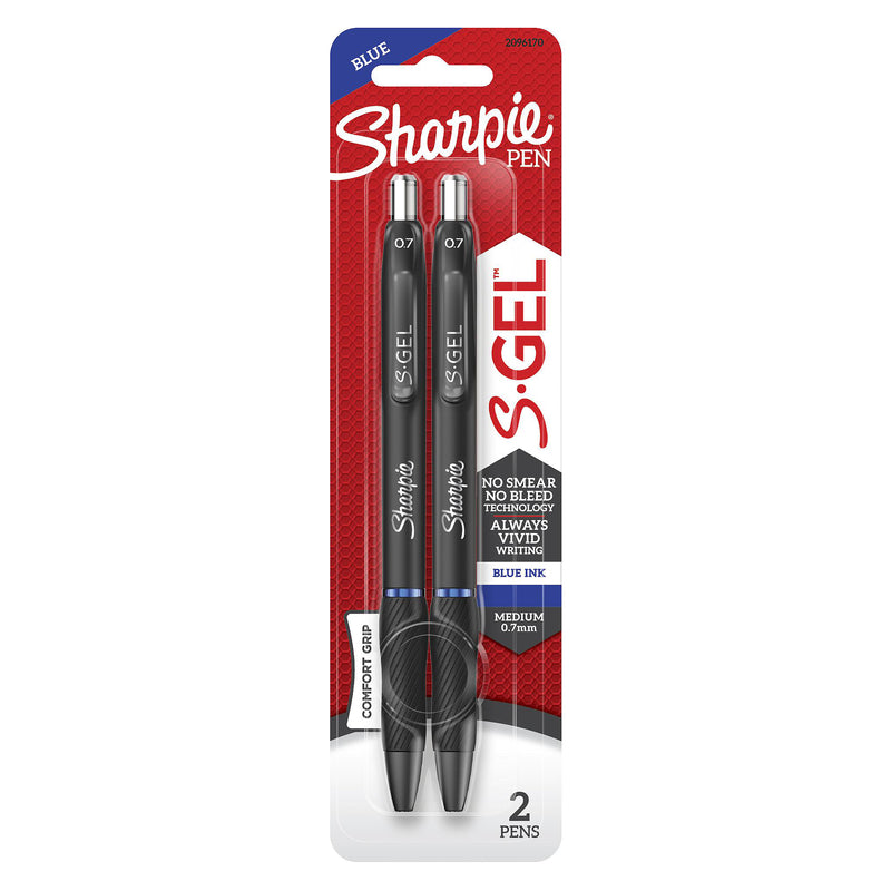 SHARPIE - Sharpie S-Gel Blue Retractable Gel Pen 2 pk - Case of 6