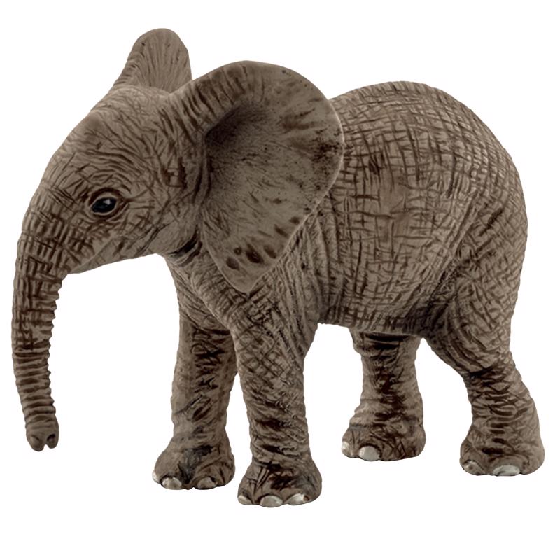 SCHLEICH - Schleich Wild Life African Elephant Calf Toy Plastic Gray - Case of 5
