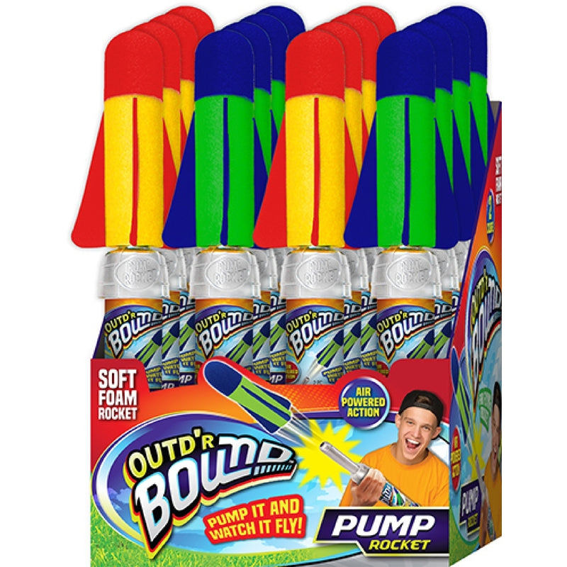 JA-RU - Ja-Ru Outd'r Bound Pump Rocket Foam Assorted 1 pc - Case of 16