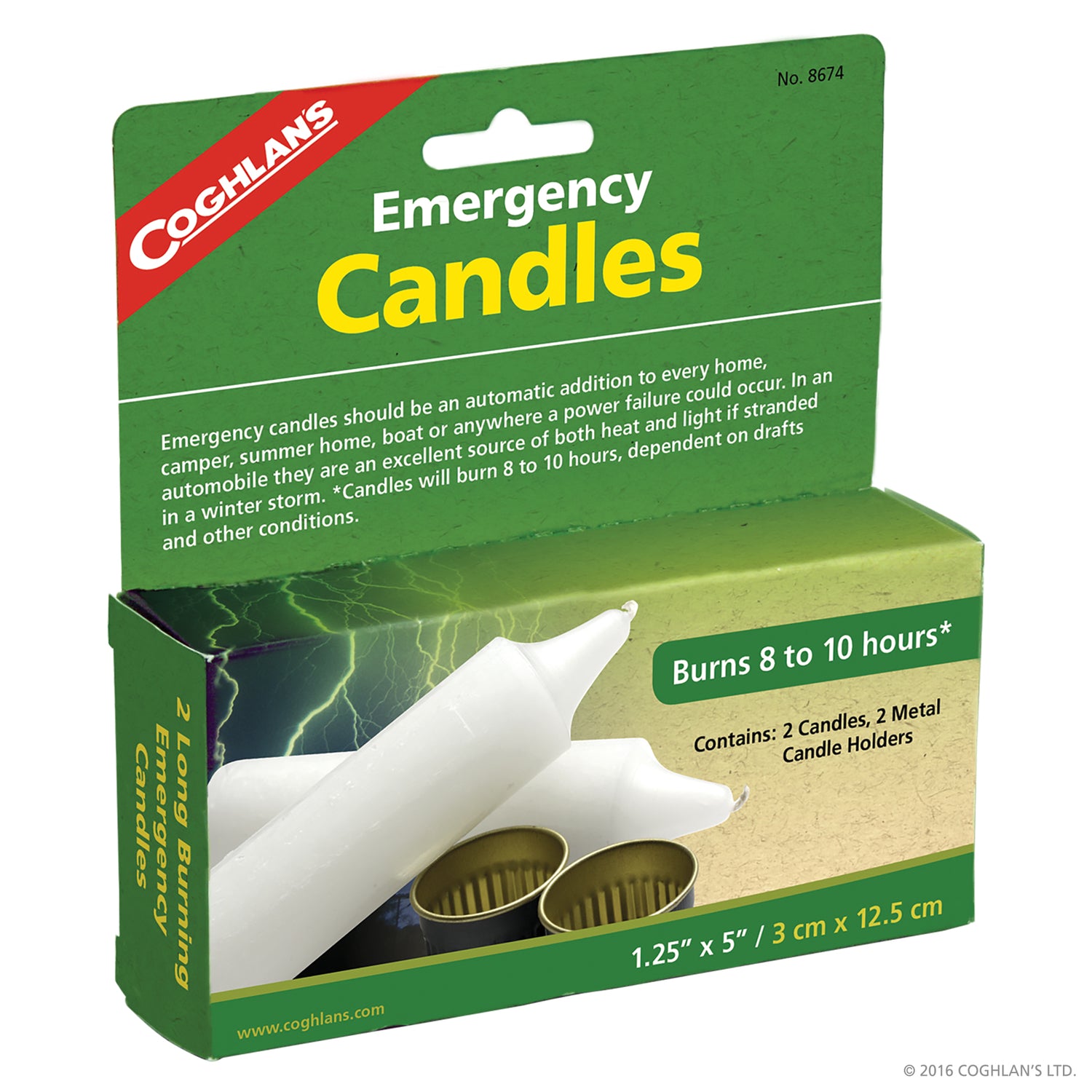 Coghlan's White No Scent Scent Emergency Candle - Case of 4