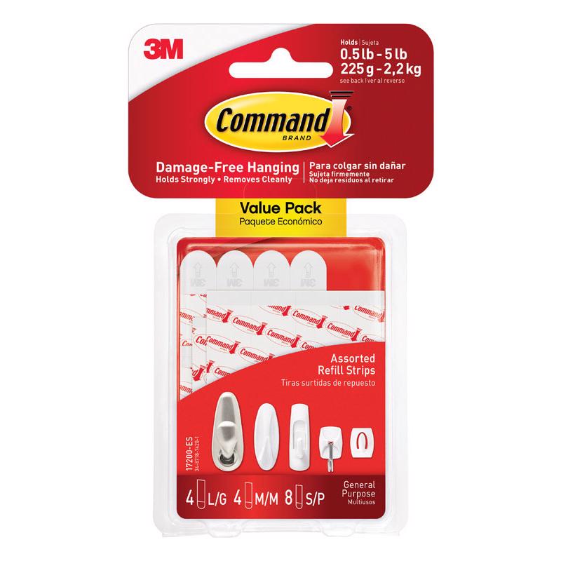 COMMAND - 3M Command Assorted Foam Strips 16 pk