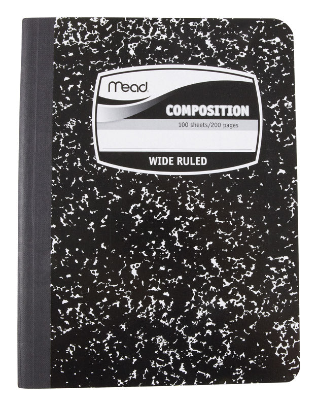 MEAD - Mead 7-1/2 in. W X 9-3/4 in. L Wide Ruled Stitched Black Composition Book - Case of 12
