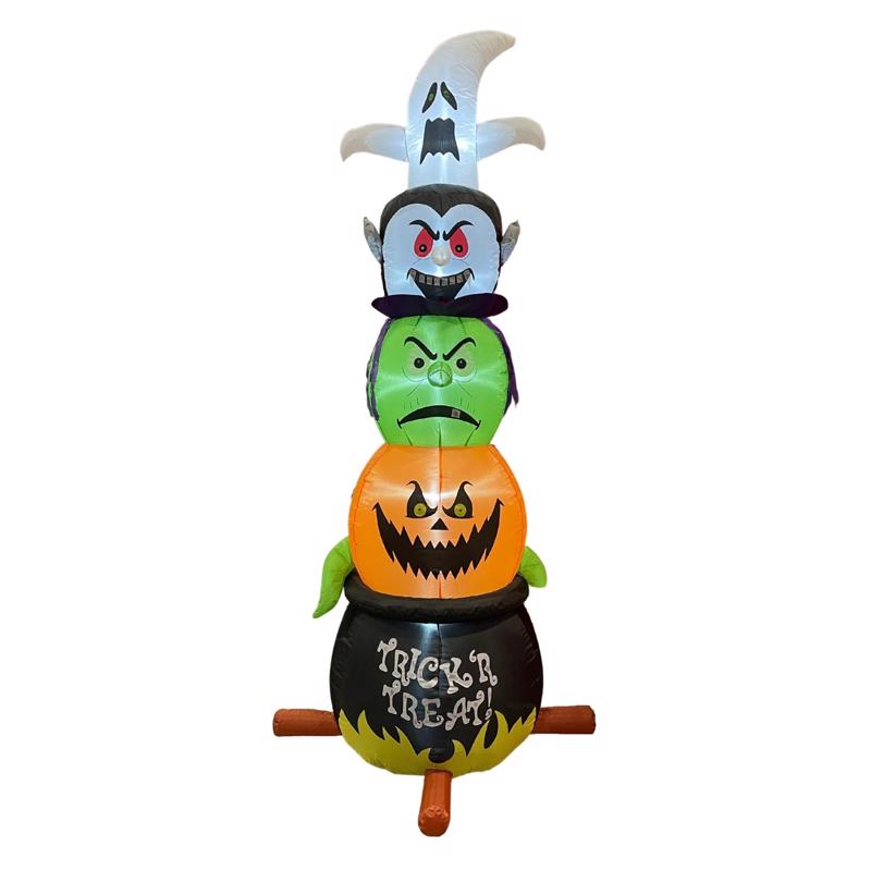 CELEBRATIONS - Celebrations Four Season 8 ft. Prelit Halloween Stacked Figures Inflatable