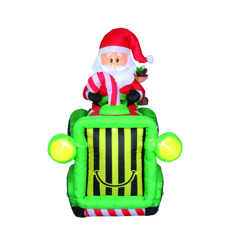 CELEBRATIONS - Celebrations Santa With Tractor 6 ft. Inflatable