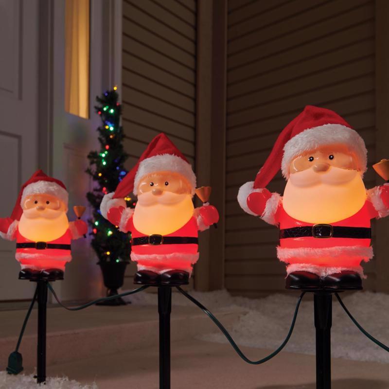 CELEBRATIONS - Celebrations Incandescent Clear Santa 6 in. Pathway Decor