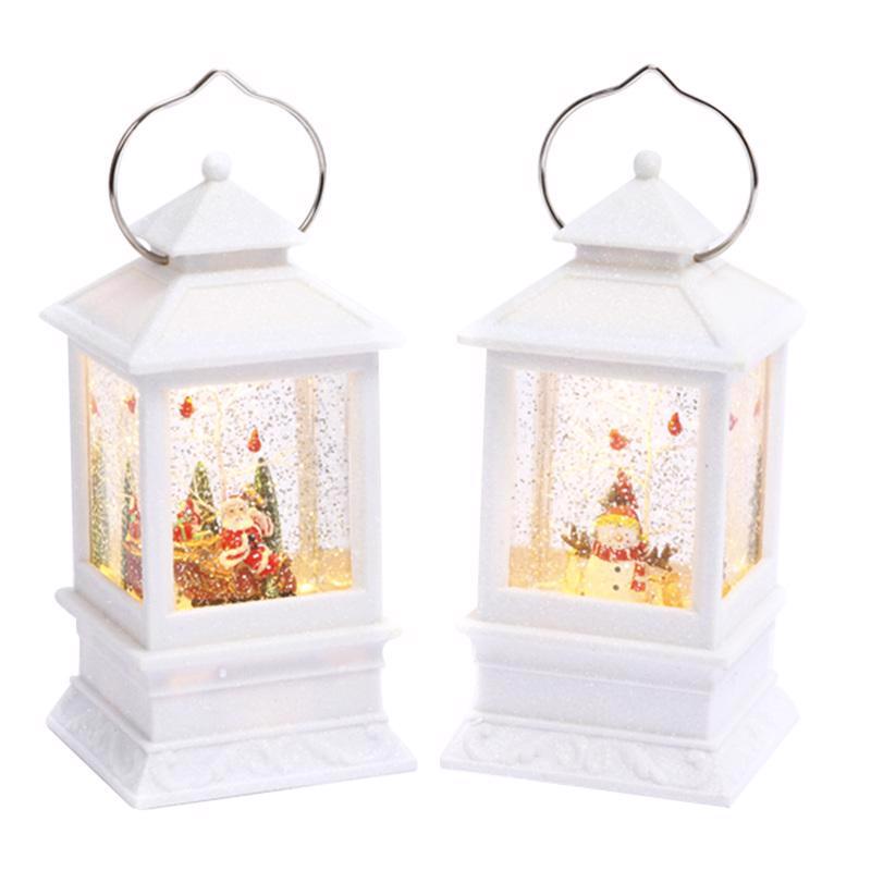 GERSON - Gerson White Spinning Water Globe Lantern 8.5 in. - Case of 6