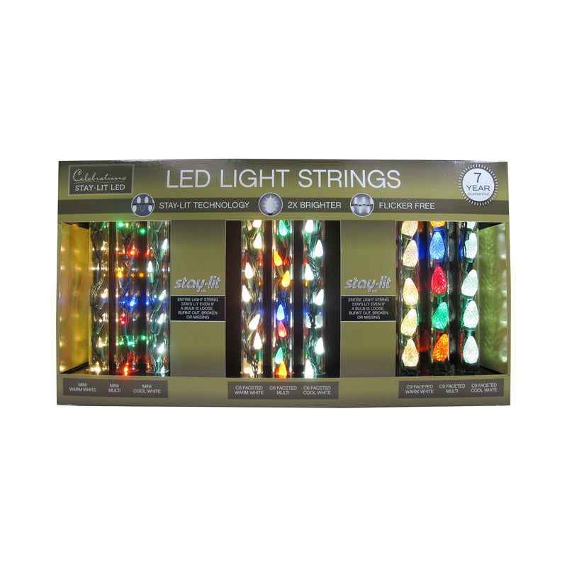 CELEBRATIONS - Celebrations Stay-Lit LED Mini Multicolored String Christmas Lights