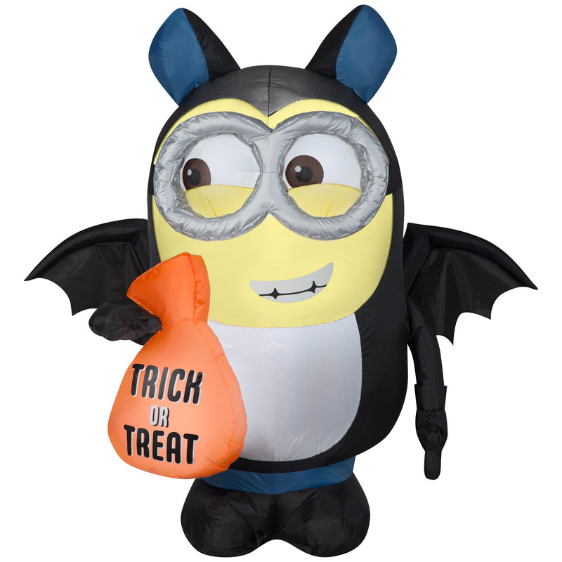 GEMMY - Gemmy Airblown 3.5 ft. LED Prelit Minions Dave in Bat Costume Inflatable