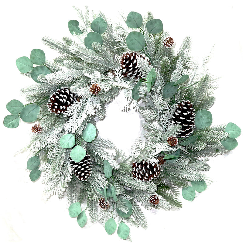 CELEBRATIONS - Celebrations 24 in. D Frosted Pine Cone Wreath