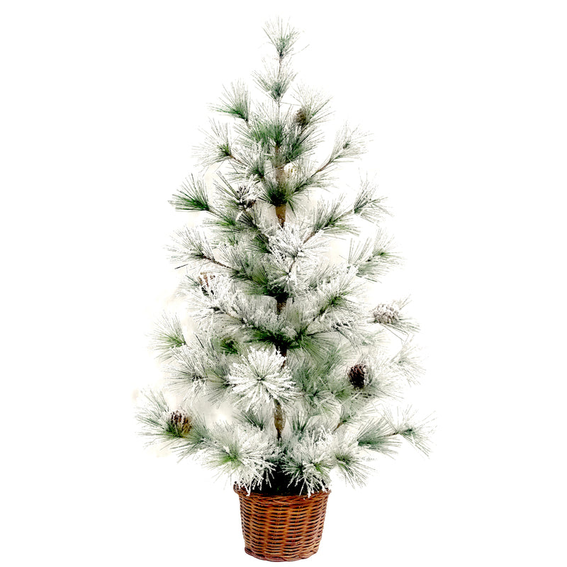 CELEBRATIONS - Celebrations Green/White Frosted Christmas Tree 24 in.