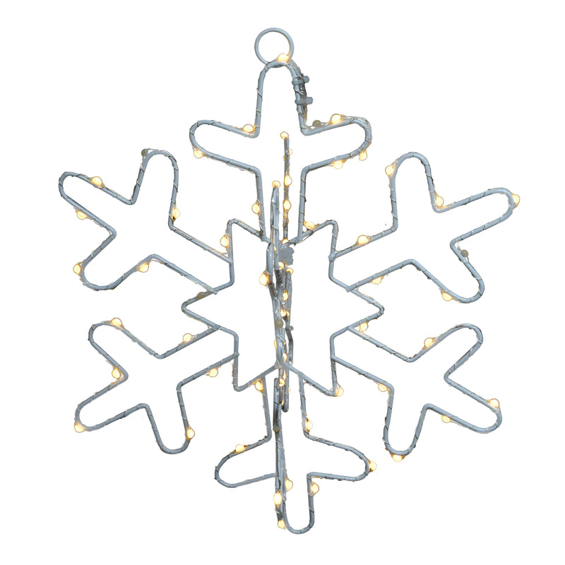 CELEBRATIONS - Celebrations LED Clear/Warm White Snowflake 12 in. Hanging Decor