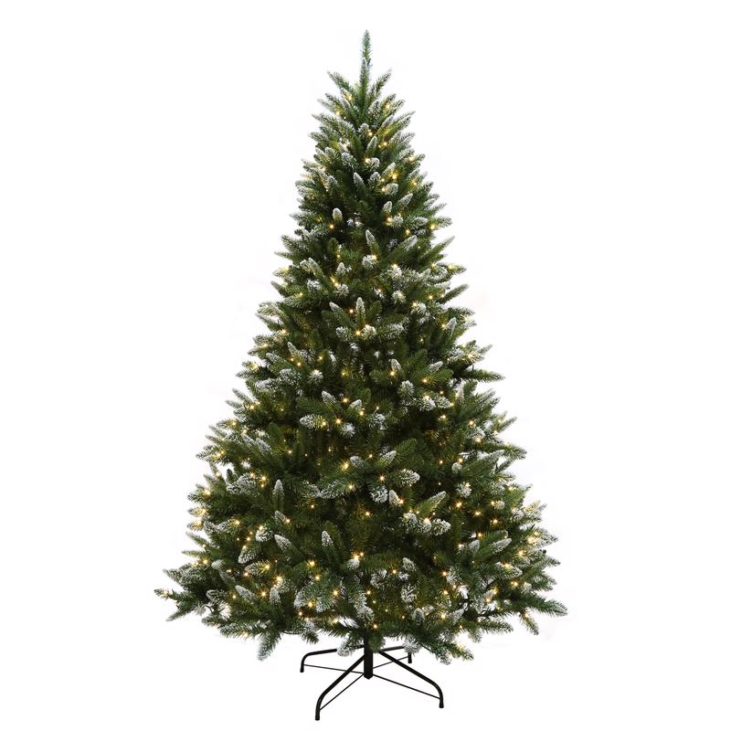 CELEBRATIONS - Celebrations 7-1/2 ft. Full LED 600 lights Mix Frosted Pine Christmas Tree