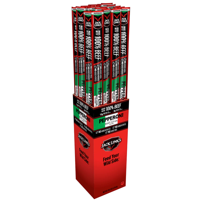 JACK LINK'S - Jack Link's Pepperoni Beef Stick 1.84 oz Pegged - Case of 24