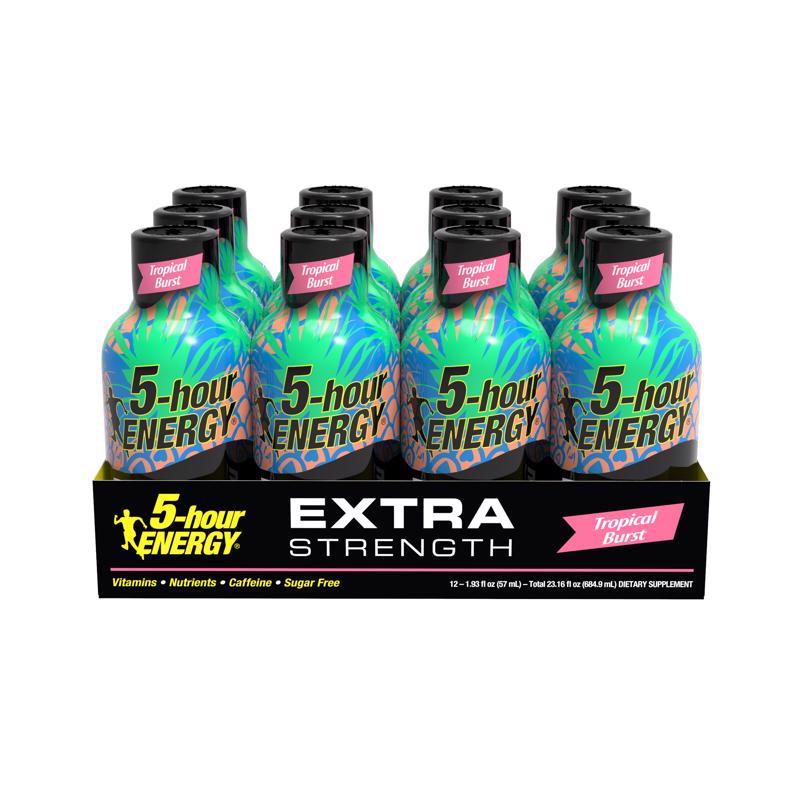 5-HOUR ENERGY - 5-hour Energy Extra Strength Sugar Free Tropical Energy Shot 1.93 oz - Case of 12