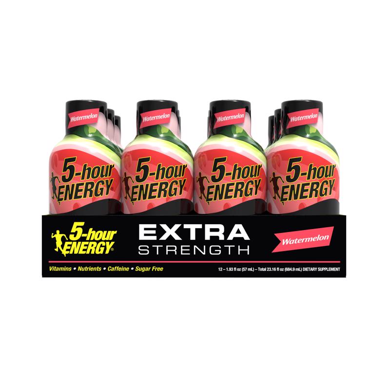 5-HOUR ENERGY - 5-hour Energy Extra Strength Sugar Free Watermelon Energy Shot 1.93 oz - Case of 12