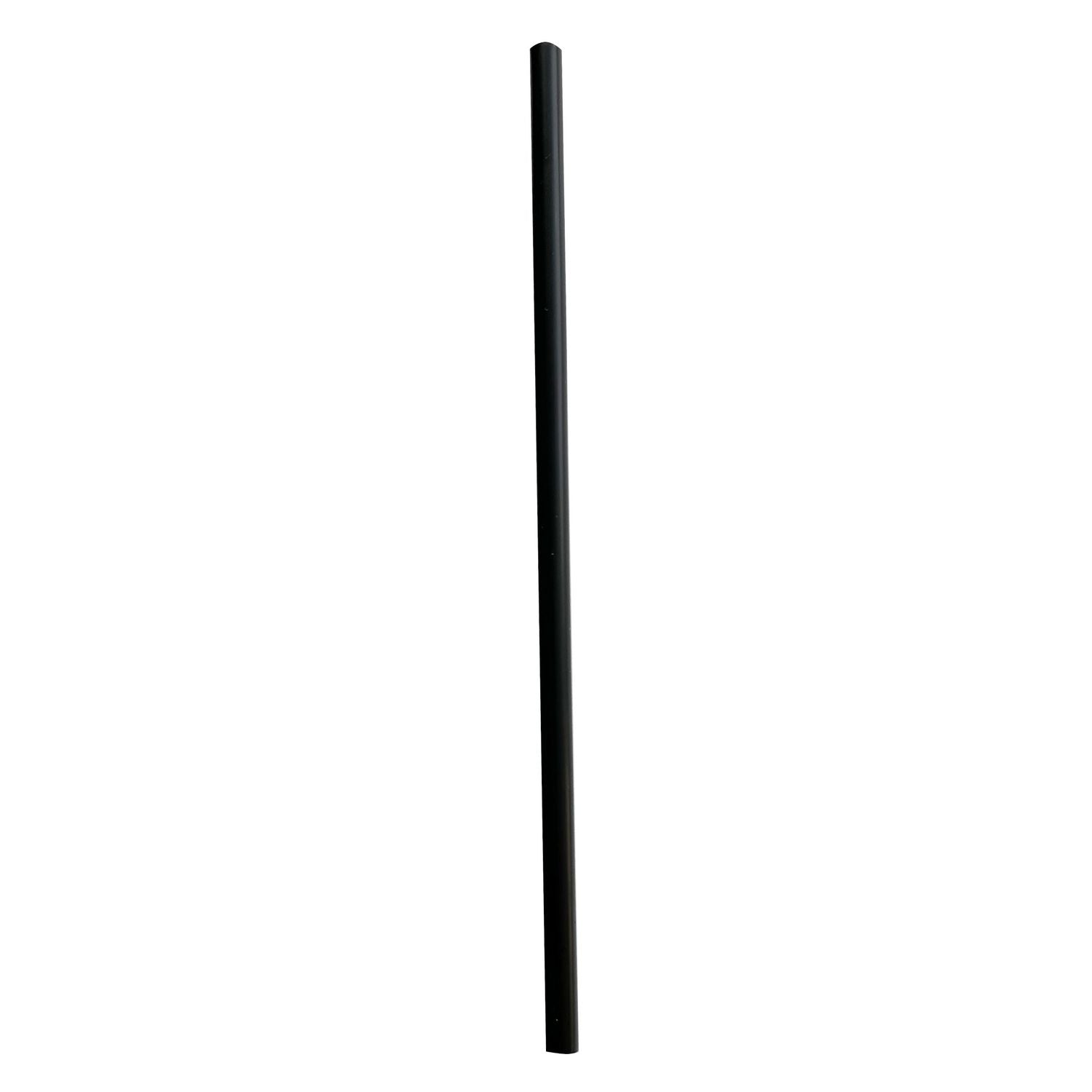 Wrapped Giant Straws, 7.75", Polypropylene, Black, 300/Pack, 24 Packs/Carton