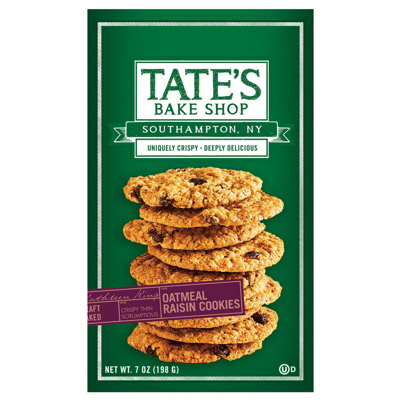 TATE'S BAKE SHOP - Tate's Bake Shop Oatmeal Raisin Cookies 7 oz Bagged - Case of 6