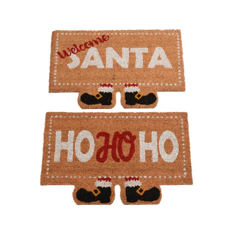 DECORIS - Decoris Multicolored Ho Ho Ho/Welcome Santa Indoor Christmas Decor 0.6 in. - Case of 8