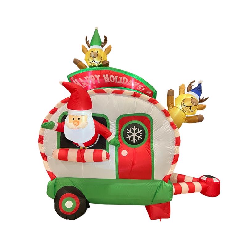 CELEBRATIONS - Celebrations Holiday Camper w/ Santa 7.5 ft. Inflatable