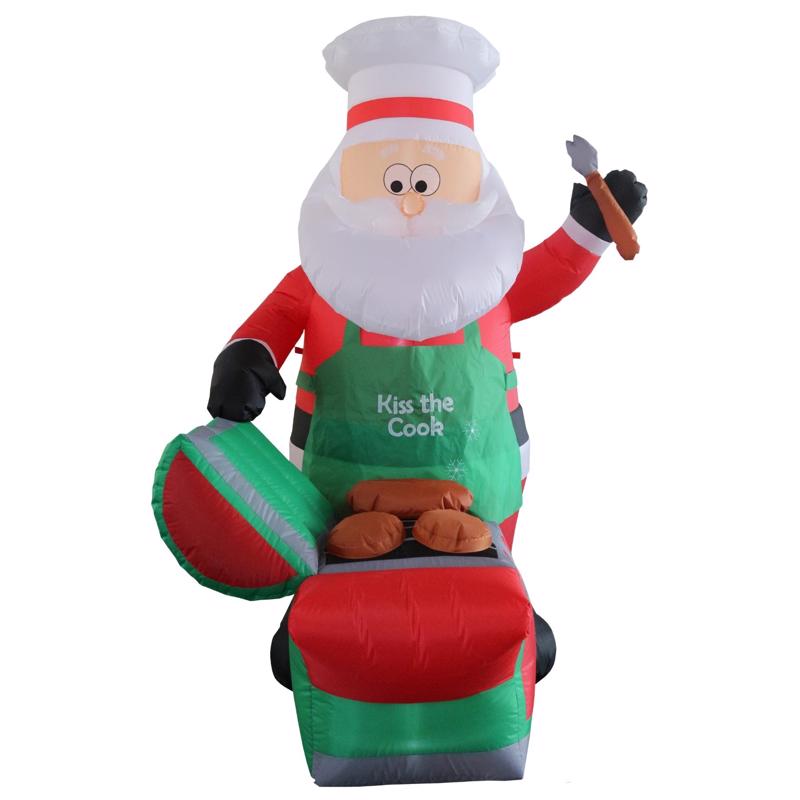 CELEBRATIONS - Celebrations Santa Barbequing 6 ft. Inflatable