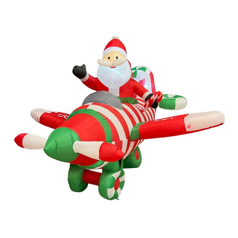 CELEBRATIONS - Celebrations Santa in Plane 6.5 ft. Inflatable