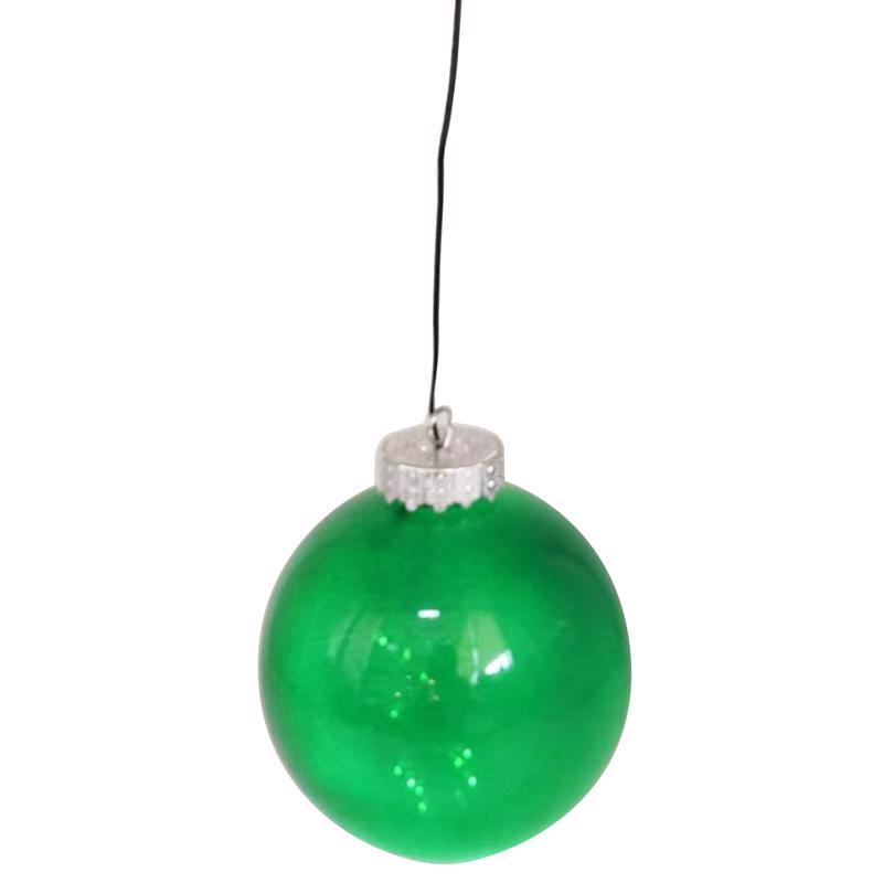 CELEBRATIONS - Celebrations LED Green Ornament 5 in. Hanging Decor