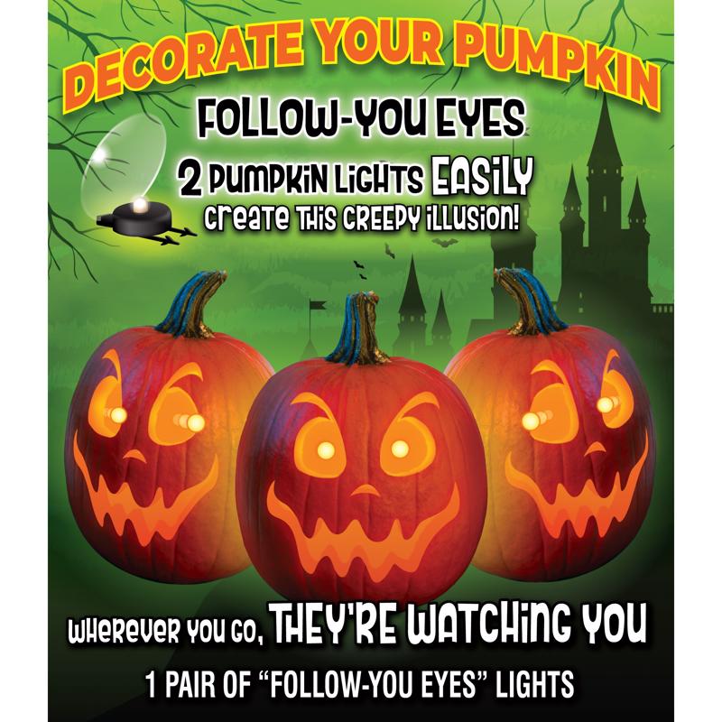 PUMPKIN MASTERS - Pumpkin Masters Follow-You Eyes Lights 1 pk - Case of 11