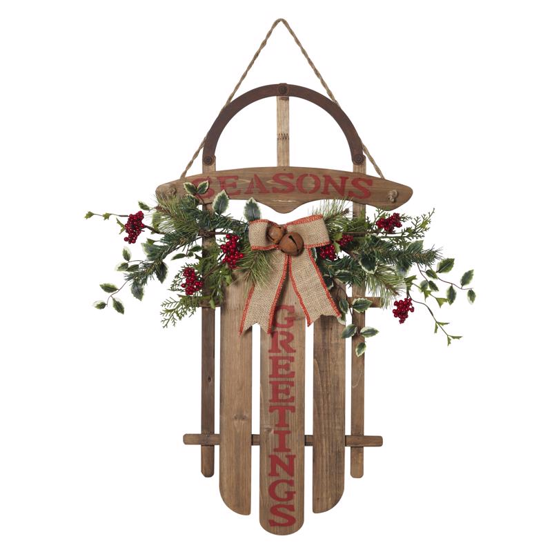 GERSON - Gerson Multicolored Season's Greetings Indoor Christmas Decor 27 in. - Case of 2