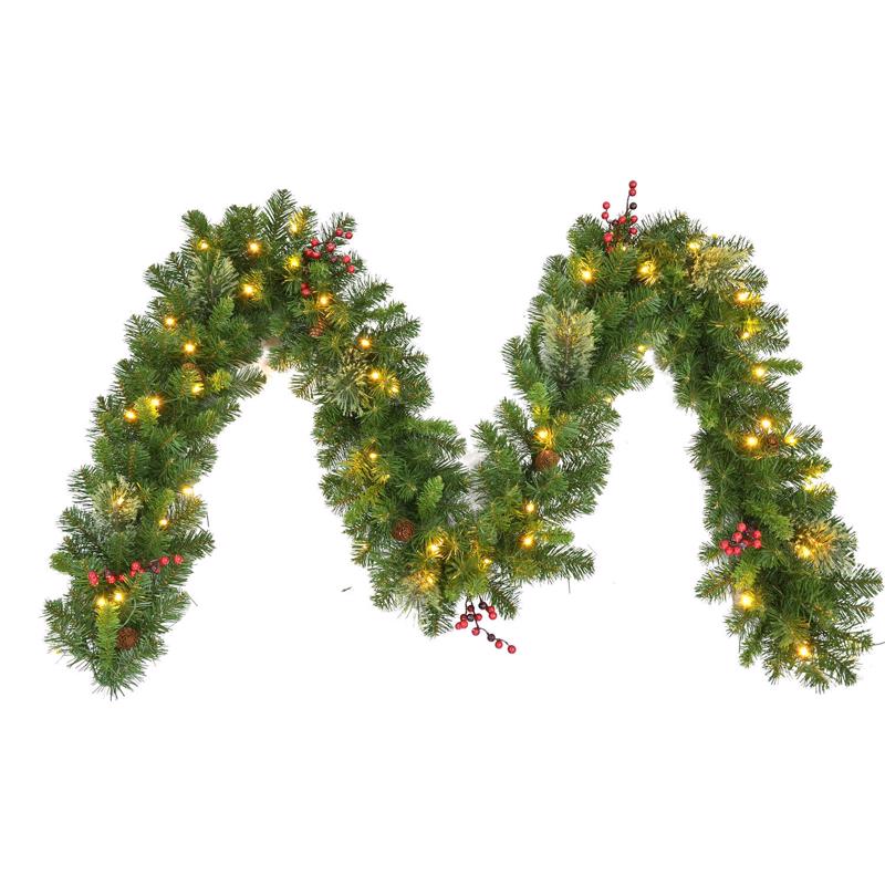 CELEBRATIONS - Celebrations Home 10 in. D X 9 ft. L LED Prelit Warm White Mixed Pine Garland - Case of 4