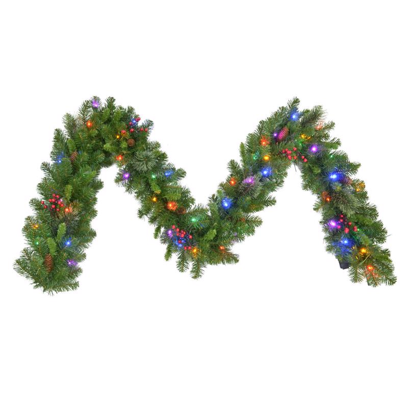 CELEBRATIONS - Celebrations Home 9 ft. L LED Prelit Multicolored Mixed Pine Garland - Case of 4