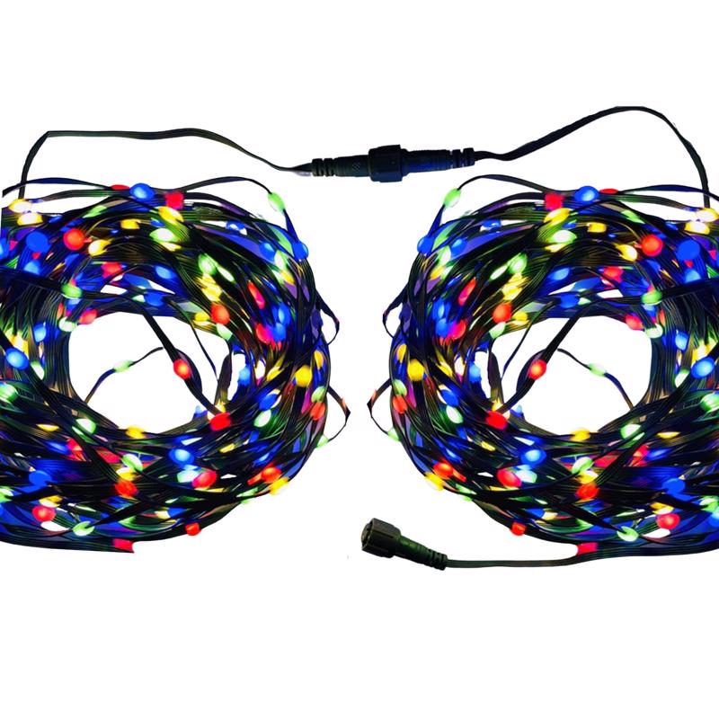 CELEBRATIONS - Celebrations Gold LED Micro Multicolored 200 ct String Christmas Lights 33 ft.