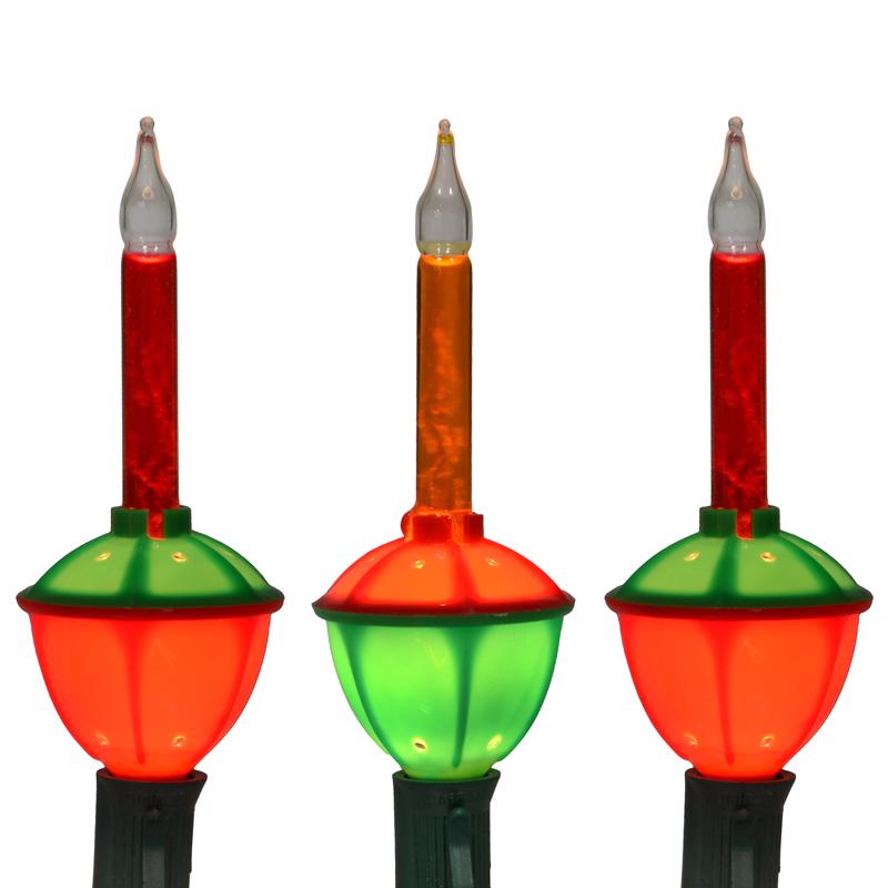 CELEBRATIONS - Celebrations Incandescent C7 Green/Red 7 ct Novelty Christmas Lights 8 ft.